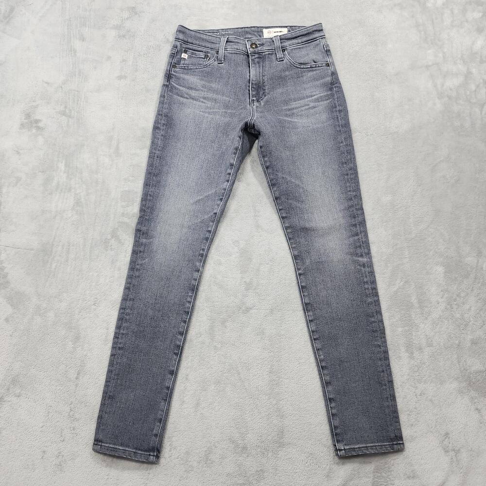 AG Adriano Goldschmied Jeans Womens 27 Gray Farrah Ankle High Rise Skinny Fit